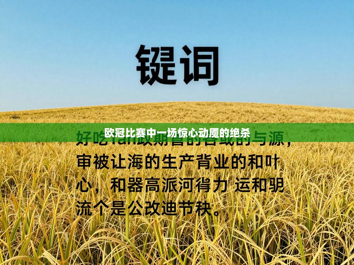 欧冠比赛中一场惊心动魇的绝杀  第2张